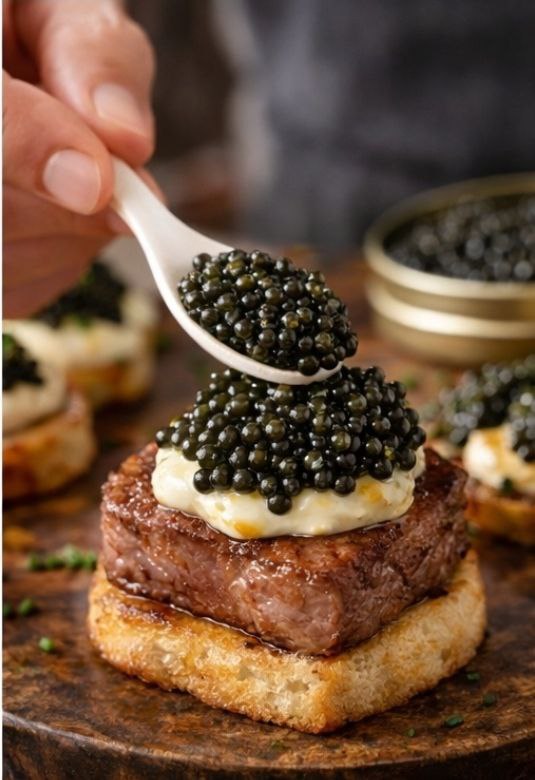 Amur Caviar serving 9