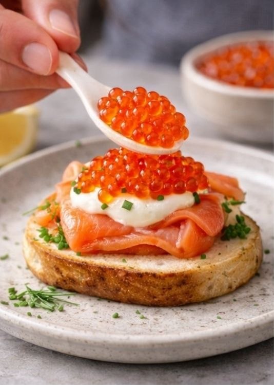 Red Caviar serving 3